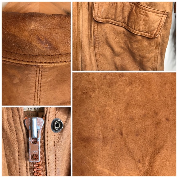 Vintage G-III Leather Tan Fringe Jacket Medium - Picture 6 of 9